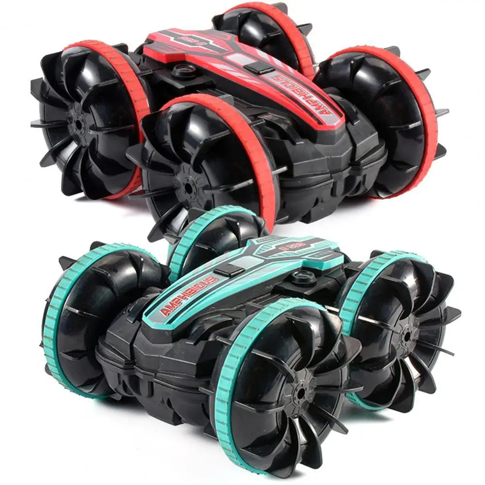 

Chargeable Roadster Car Model Stick Control 360 Degrees Rotation Amphibious Remote Controlled Stunt Roadster Car Model for Home