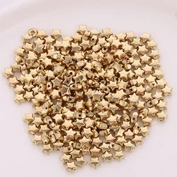 Bulk Pack of Gold Plated Star Spacer Beads for Jewelry Making and DIY Crafts (Gold)