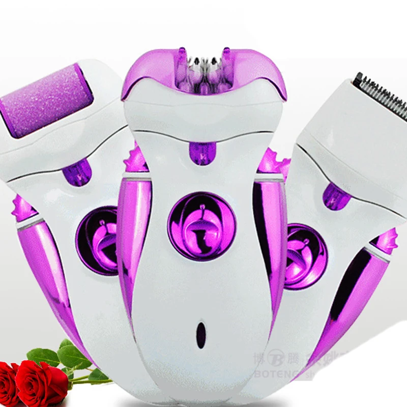 4In1 Epilator Multifunction Bikini Underarm Hair Removal Shaver Shaving Machine Foot Care Pedicure Personal Epilator Trimmer