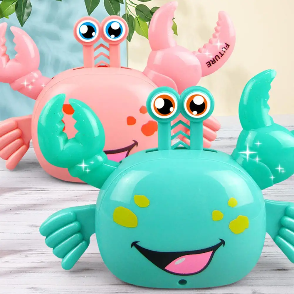 

360 Degree Walking Cartoon Electric Crab with LED Music Educational Kids Toy 360 Degree Rotating Music & LED Interactive Toy Ani
