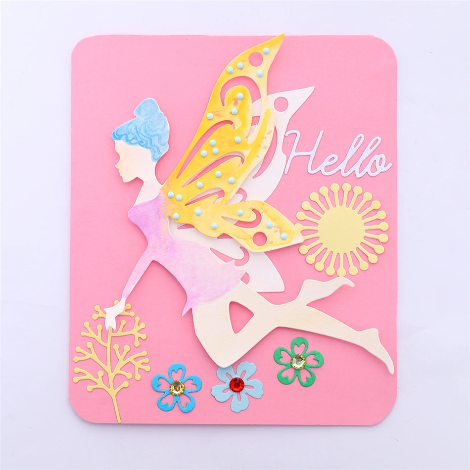 Naifumodo Fairy Dies Angel Metal Cutting Dies New for Card Making Scrapbooking Embossing Cuts Stencil Decor Craft Dies
