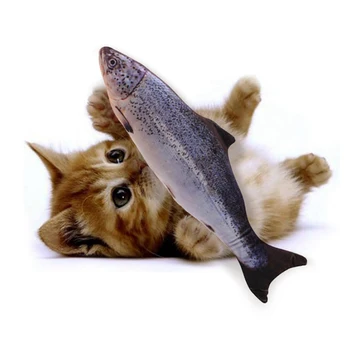 

USB Charging Electronic Pet Cat Toy Catnip Fish Shape Cat Toy Plush 3D Carp Stuffed Pillow Doll Scratch Board