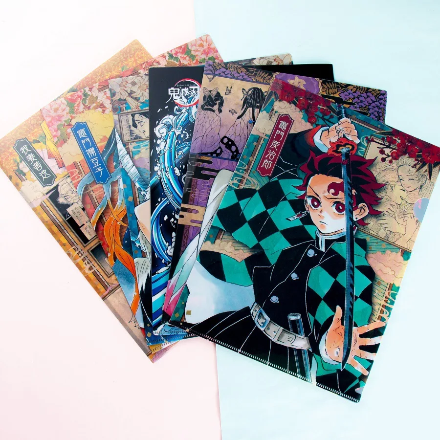

A4 folder Japan Anime Demon Slayer School supplies Office folder Kamado Tanjirou Kamado Nezuko