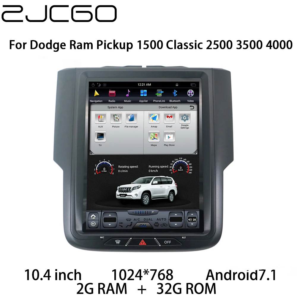 Car Multimedia Player Stereo GPS DVD Radio Navigation NAVI Android Screen for Dodge Ram Pickup 1500 Classic 2500 3500 4000 DS DJ