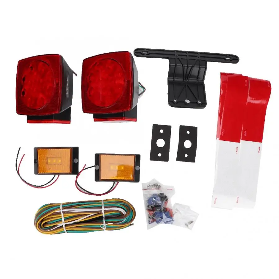 

1 Set 12V-30V DOT High Brightness Trailer Truck Tail Light Boat Bicycle LED Light Truck Lamp Kit with Accessories