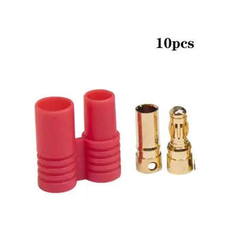 

3.5mm Male Female Banana Plug 10Sets Connectors+Double Pin Red Protective Cover 10Pcs Male Connector 10Pcs Female Connector