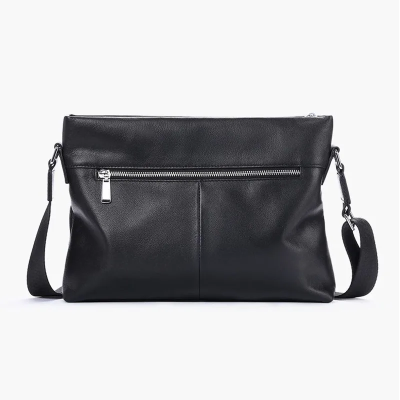 GO-LUCK Brand Fashion Business A4 File 13' Computer Pack Genuine Leather Men's Crossbody Shoulder Bag Men Messenger Bags