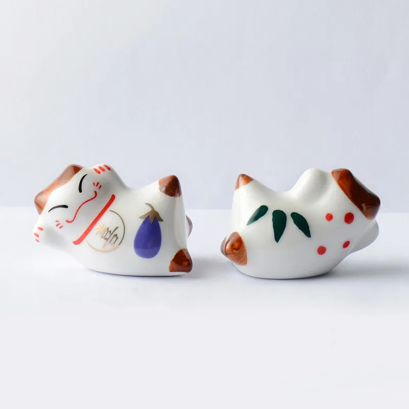 Ceramic cat chopstick rack wholesale daily cartoon chopsticks | Дом и сад