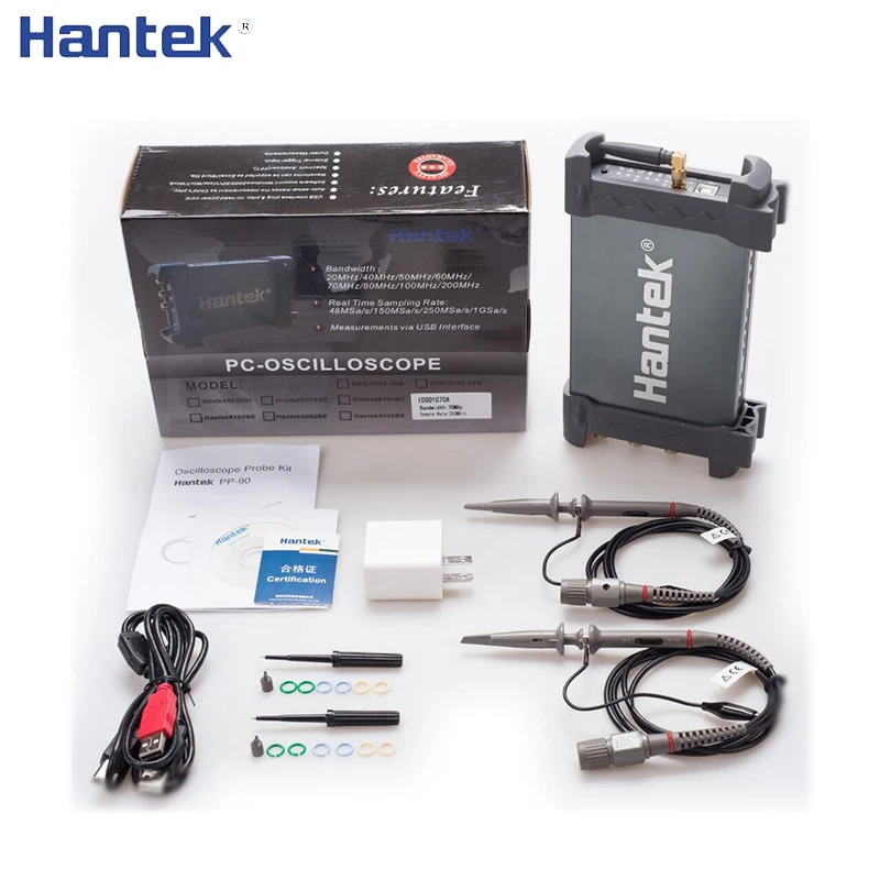 Цифровой осциллограф Hantek iDSO1070A 2 канала 70 МГц для iPhone/iPad/Android/Windows USB с Wi