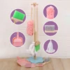 Wooden Children Cleaning Tools Set Mini Broom Mop Dustpan for Kids Housework 1