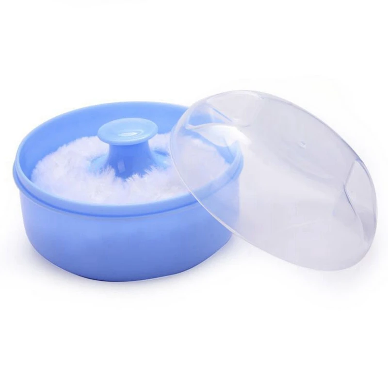 

Baby Soft Face Body Powder Puff Sponge With Storage Box Simple Container For Kids Toilette Cosmetic Case Random Color