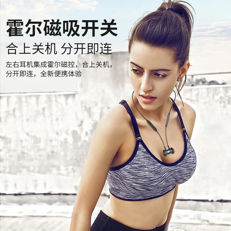 Langsdom L5C Bluetooth Headset 5 0 with Magnetic Switch Earbud Subwoofer Sports Bluetooth Headset Extra long standby HD call