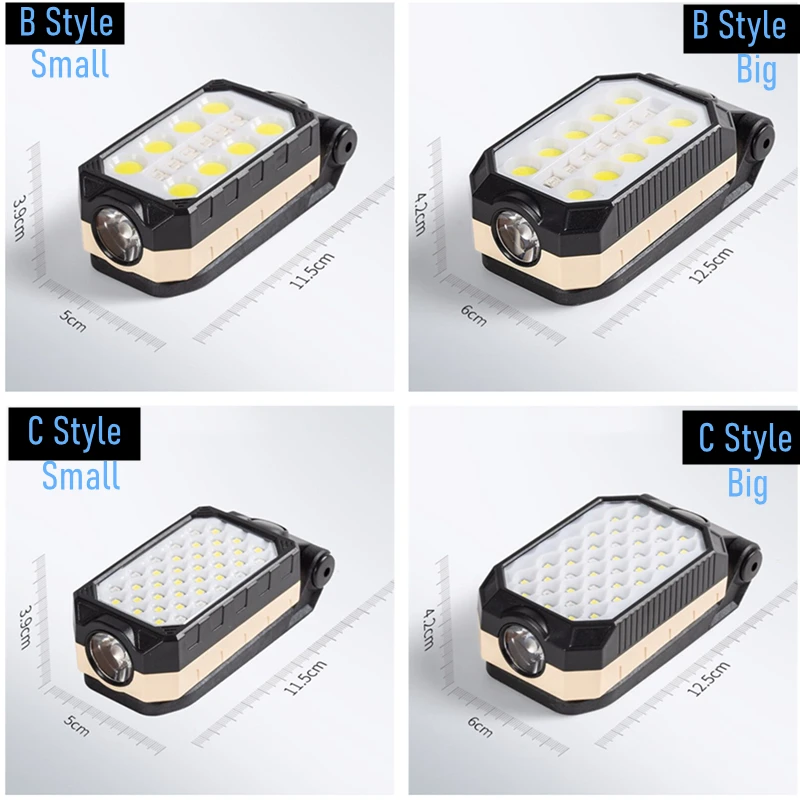 LED Flashlight Portable T6 + COB USB Rechargeable Magnet hook Work Lantern Torch Built-in battery led flashlight led flashlights camping light led torch light