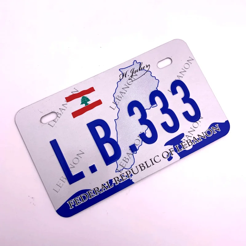 Синий Lebanon L B 333 номерной знак мотоцикла - Цвет: Синий