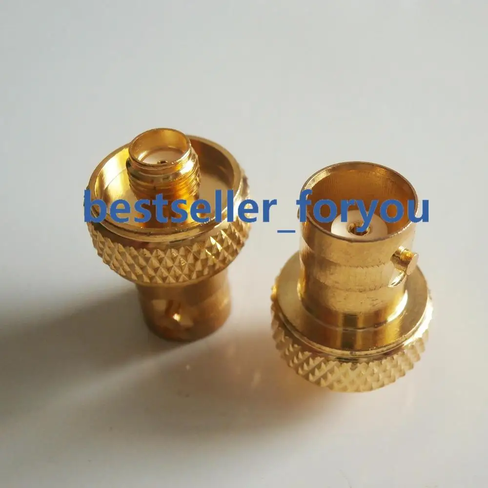 Golden Connector BNC Female Jack To SMA Female RF Connector Adapter BaoFeng UV-5R FD-880