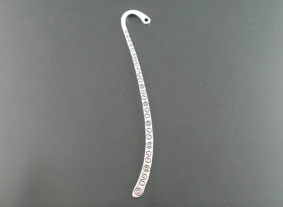 

10PCs Antique Silver color Metal Crafts Collection Bookmark With Loop 85mm Practical Fast
