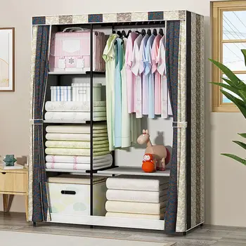 

Modern Storage Cabinet Non-woven Cloth Cabinet Dustproof Closet Bedroom Furniture