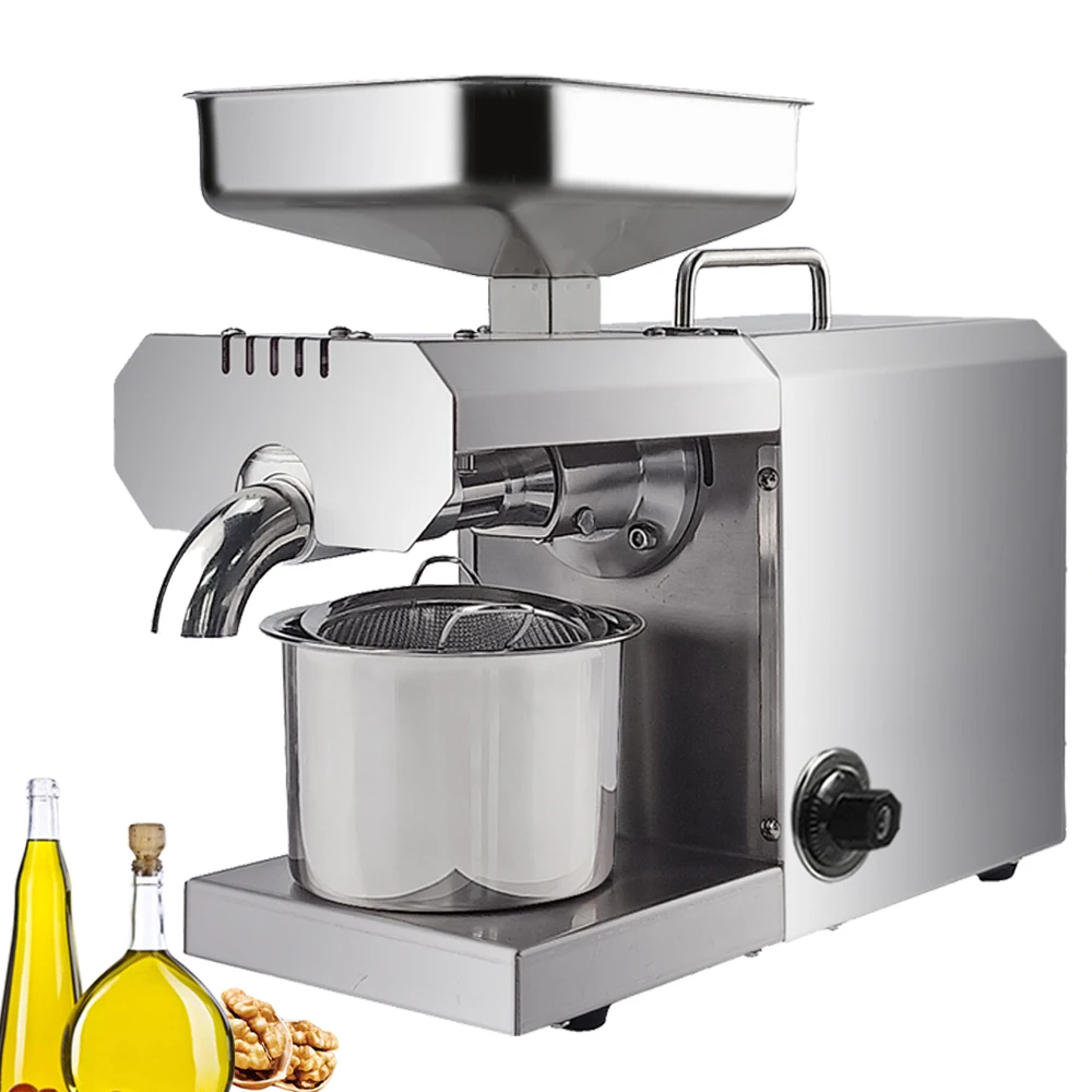 

600W high efficiency oil press machine automatic oil extraction machine pure physical screw press oil mill machine