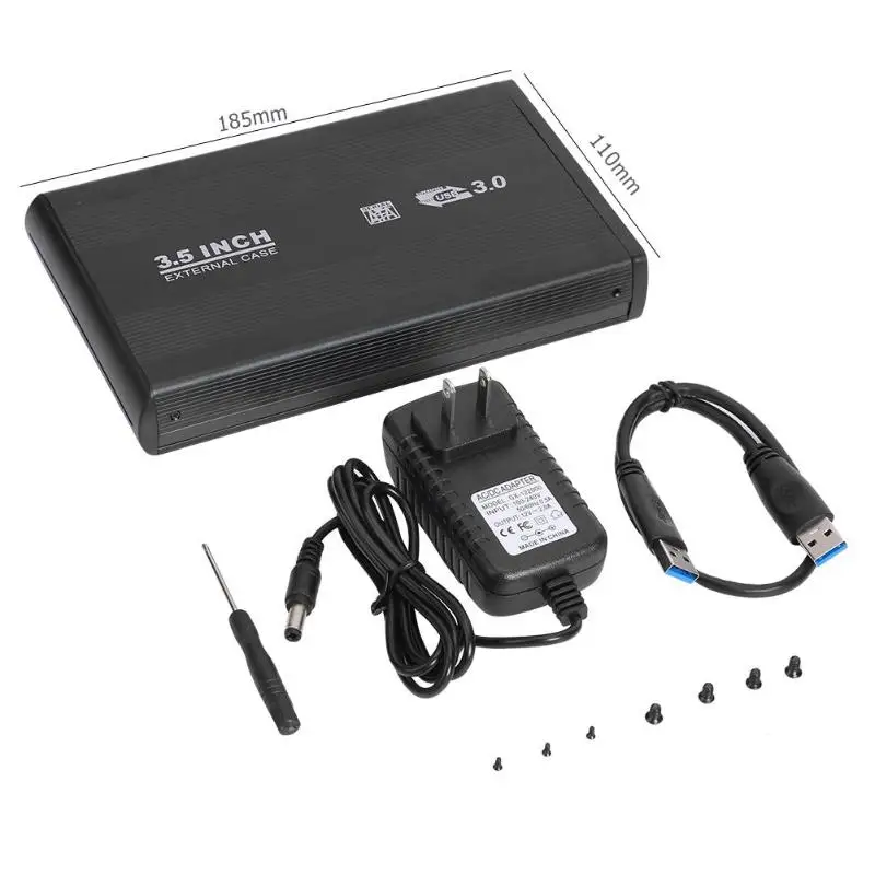 

2.5/3.5 inch USB 3.0 USB2.0 to SATA Port HDD Case SDD Hard Disk Drive Box Portable External SSD Hard Drive Enclosure Case