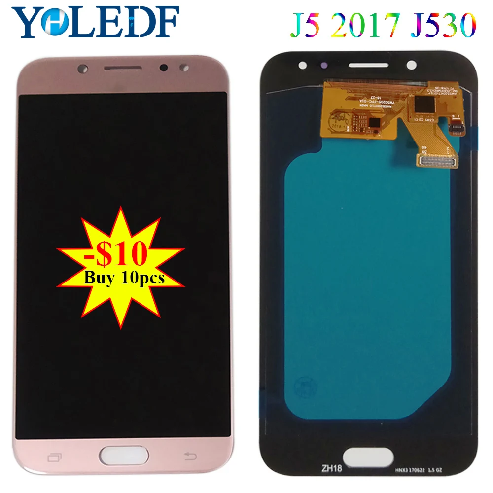 AMOLED LCD для Samsung J5 Pro 2017 J530 дисплей J530F сенсорный экран панель J530M J530G J530Y дигитайзер в