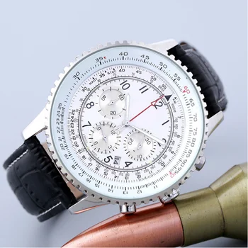 

FOSSIL Luxury Brand Mens Watches 6 Pin Large Dial Quartz Watch with Leather Strap relojes hombre 2020