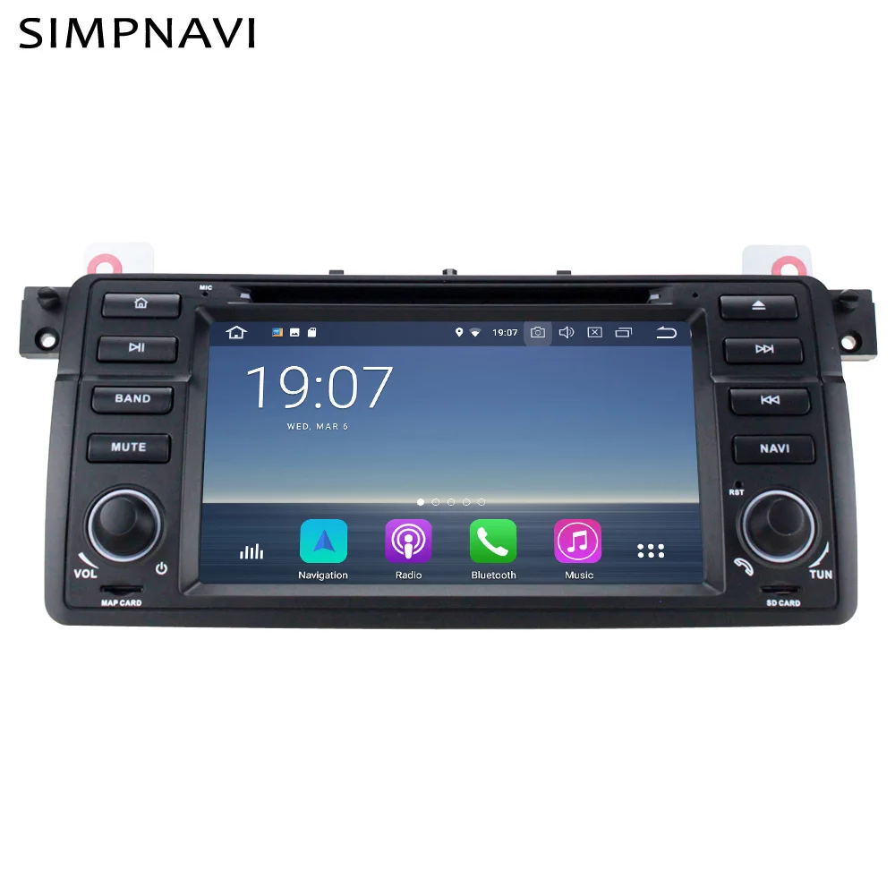 

7" Android Car DVD GPS Player Radio For BMW E46 M3 318i 320i 325i RAM 4GB ROM 64GB Built in Carplay AndroidAuto DSP 15Bands EQ