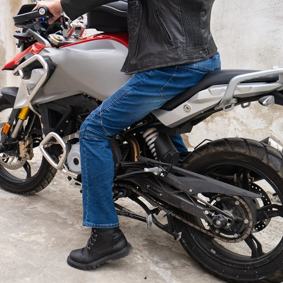 Для мужчин, мотоциклетные штаны, гоночные джинсы, Rider, брюки с CE, наколенники, для верховой езды, Tribe, байкерские джинсы, мотоциклетные штаны с 4 X