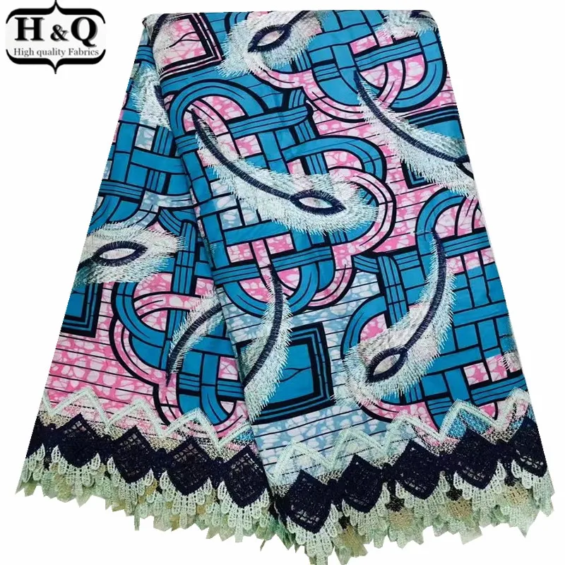

New 100% Cotton Lace With High Quality Nigerian Guipure Wax Print Lace Fabric African Embroidered Lace 6 Yards/Pieces For Party