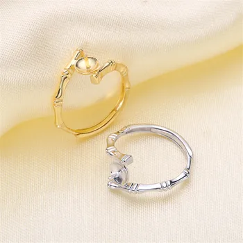 

High Quality Silver plated fittings Open Adjustable Blank Ring Settings Pearl Ring Mountings Fittings Jewellery Accessories