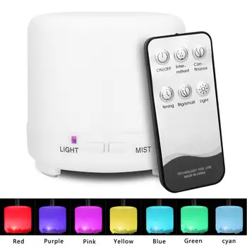 

2358YK USB 5V 120ML Colorful RGB Aroma Diffuser with Black Controller US Plug