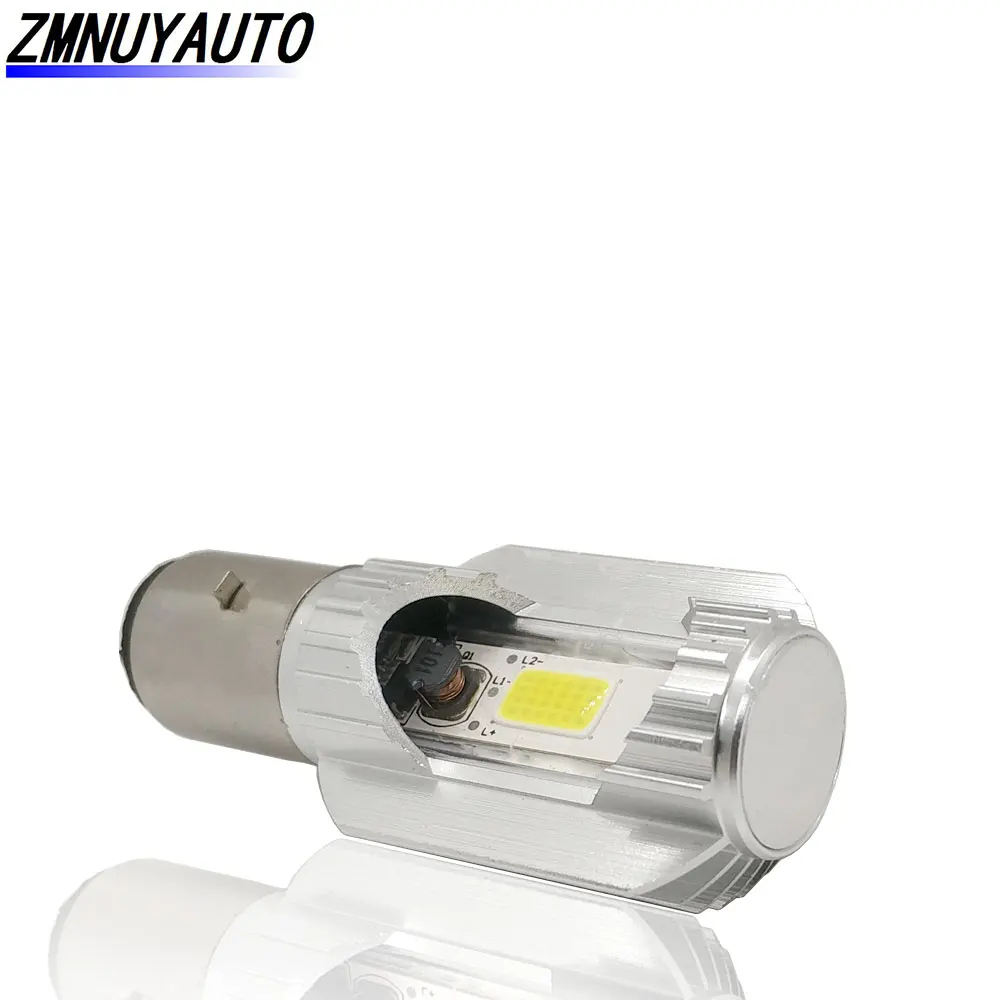 Светодиодные лампы для мотоциклетных Фар H4 H6 BA20D COB Led 1500LM лампа ближнего и