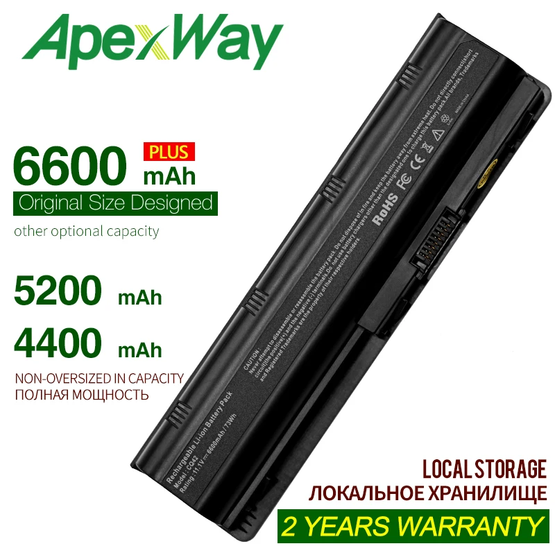 6 ячеек mu06 черный Аккумулятор для ноутбука HP ноутбук ПК 593553 001 Pavilion g4 G6 G7 G32 cq42 593562 dm4