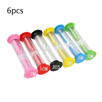 

6pcs Hourglass Timer 6 Colors 30sec / 1min / 2min / 3mins / 5mins / 10mins Colorful Hourglass Sandglass Sand Clock Timers