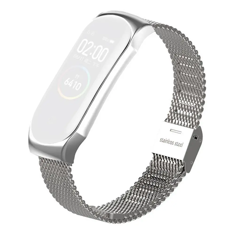 Mi lanese Loop сменный ремешок для mi band 4 из нержавеющей стали Смарт часы аксессуары Xiao