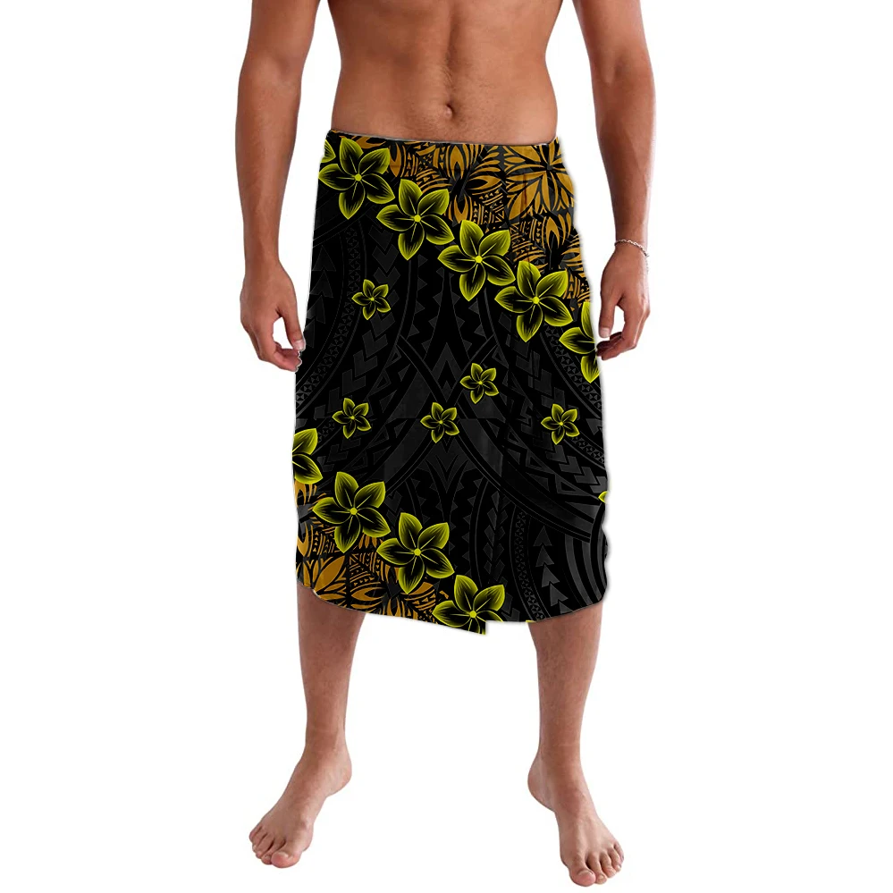 Lavalava Polynesian Print Fabrics Aboriginal Skirt Customize With Indigenous Painting Art Cozy Men Half Skirt ie faitaga