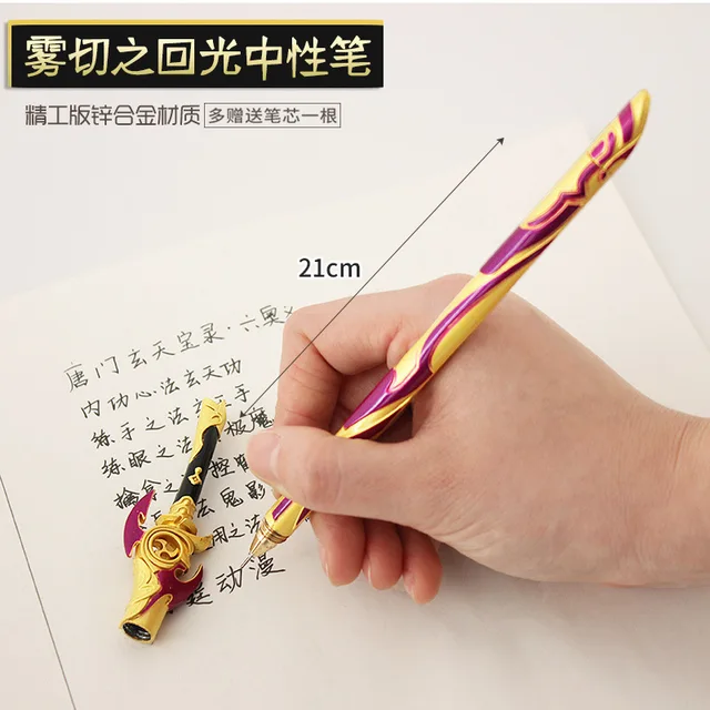 Anime Genshin Impact Cosplay Stationery Weapons Tartaglia Arataki Itto Raiden Shogun Thomas Sword Sign Pens Props wuqiezhihuiguang