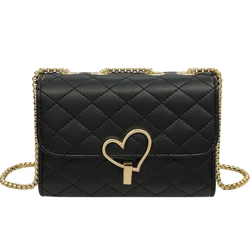 

Fashion Lingge Chain Messenger Bag Tide PU Beading Baguette Bag 3 Colors Flap Women Shoulder Bags for Woman