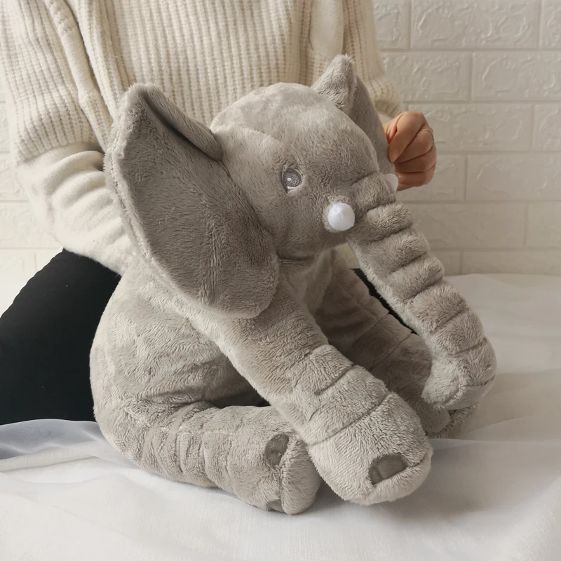 Nick Toy 40cm Soft Elephant Pillow Plush Toy Stuffed Animal Elephant Baby Sleep Toys Room Decoration Gift for Children