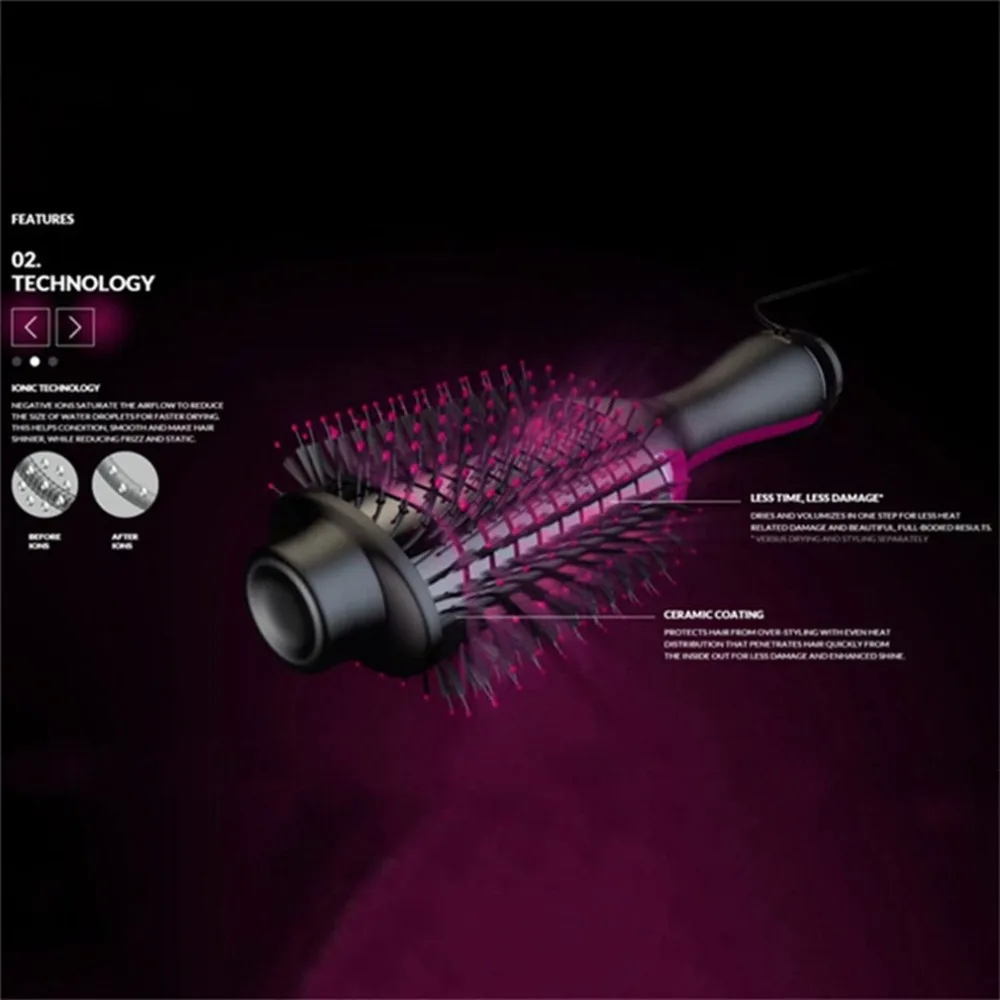 

Multi-Function Infrared Negative Ion Straight Hair Curly Hair Hot Air Comb