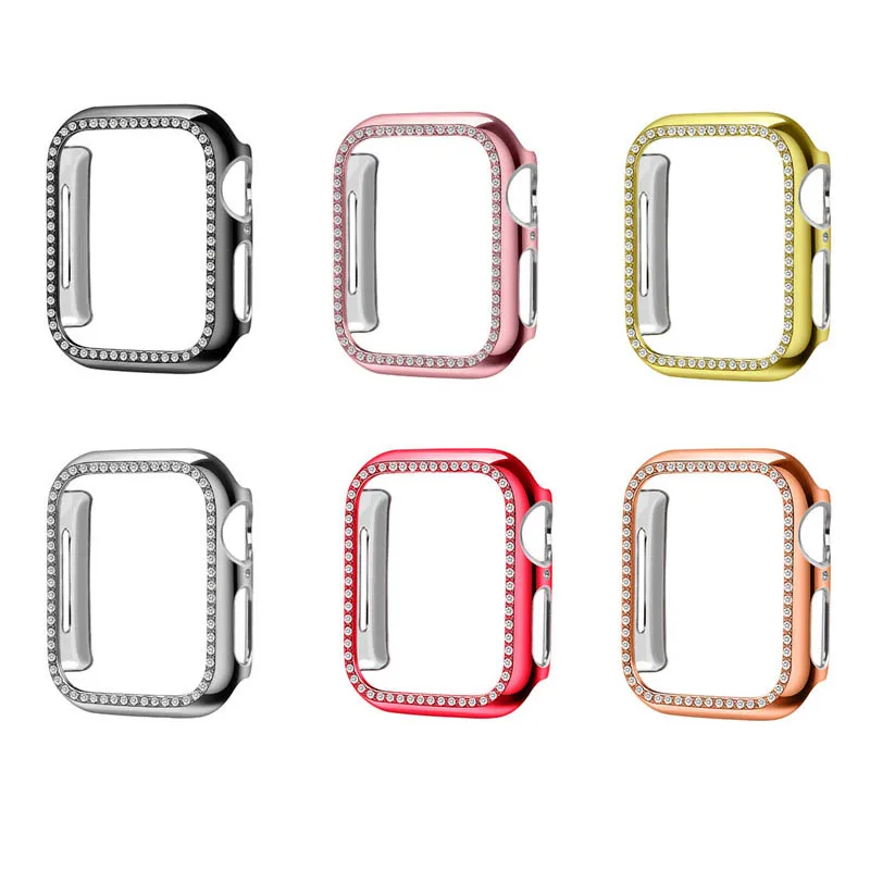 

Romantic Protector case Diamond Case For Apple Watch Series 5 4 3 2 1 38MM 42MM Cases For Iwatch 5 4 40mm 44mm watch accessories