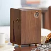 Lockable Black Walnut Wooden Piggy Bank, Money Box, Banknotes Savings Box, Coin Purse 3