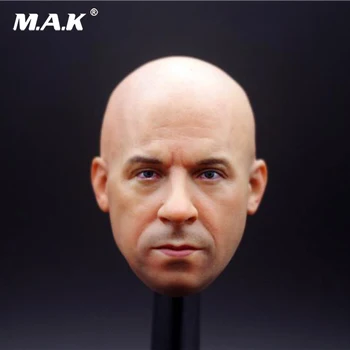 

1/6 Scale Male Figure Accessory Man Head Sculpt Driver Macho Mr.Vin Diesel Head Craved Bald Model for 12‘’ Strong Action Figure