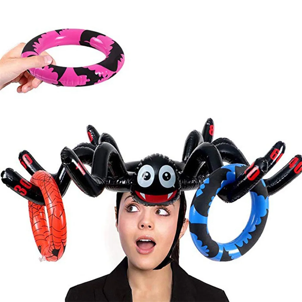 Baby toys gift birthday Inflatable Spider Ring Toss Holiday Halloween Decoration Party Family Game Toys