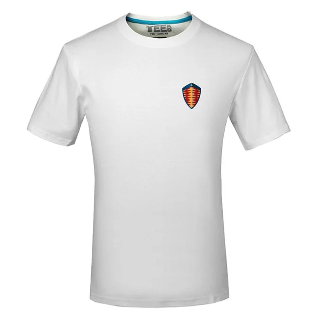 Футболка с логотипом Koenigsegg, модные футболки с круглым вырезом и буквенным принтом, футболка с коротким рукавом w