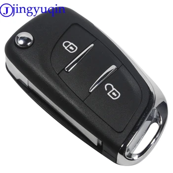 

2 Buttons HU83 Blade Flip Folding Key Fob Shell For Peugeot 107 207 307 307S 308 407 607 Modified Car Fob Case CE0536