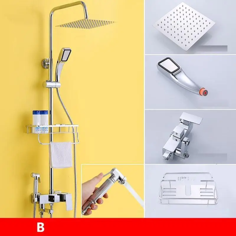 Duschset Conjunto De handdouche Douchette Choveiro Ducha Chuveiro Columna Preto Do Banheiro Chuveiro Eletrico Ducha Ванная комната душа