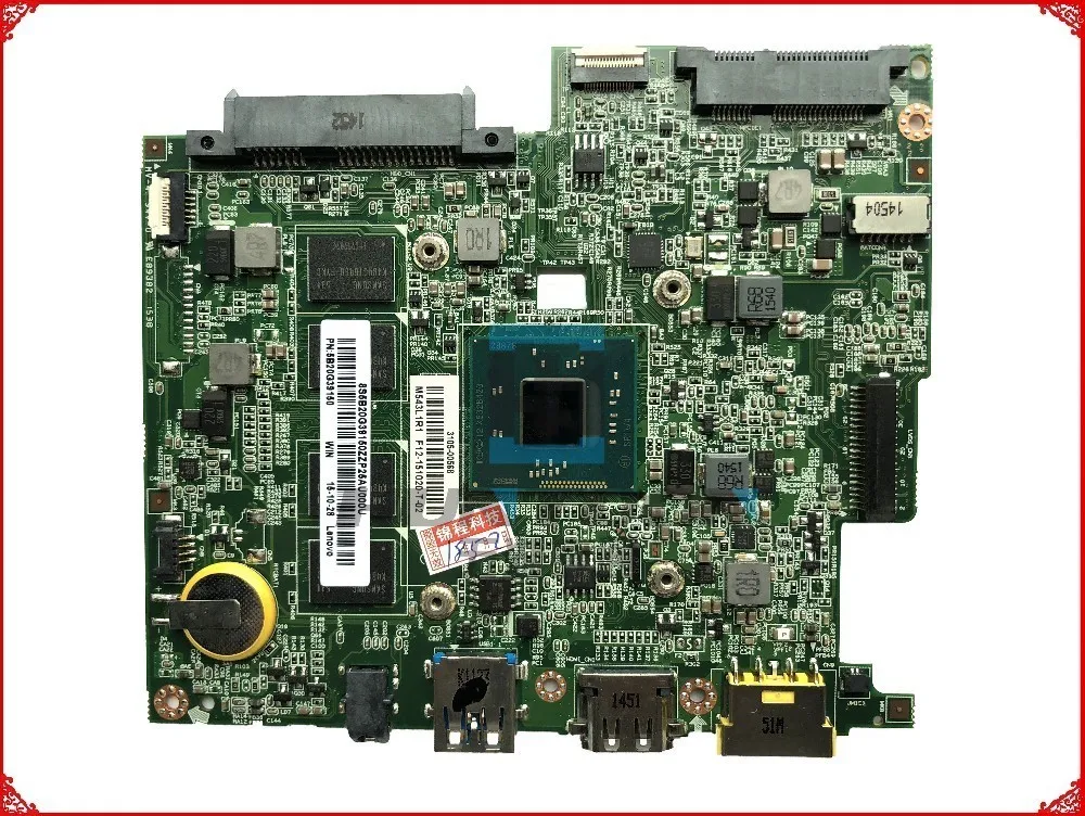 Высокое качество BM5338 REV1.7 для lenovo Flex 10 материнская плата для ноутбуков FRU: 5B20G39150 SR1W4 N2830 cpu 4GB RAMs полностью протестирована
