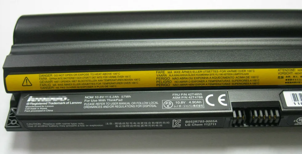 10,8 V 57Wh натуральная Батарея для lenovo ThinkPad Edge 11 дюймов E10 X100E X120E 42T4855 42T4788