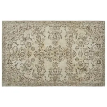 

Handmade Beige Vintage English English Area Rug 185x288 Cm-6'1''X9'5''