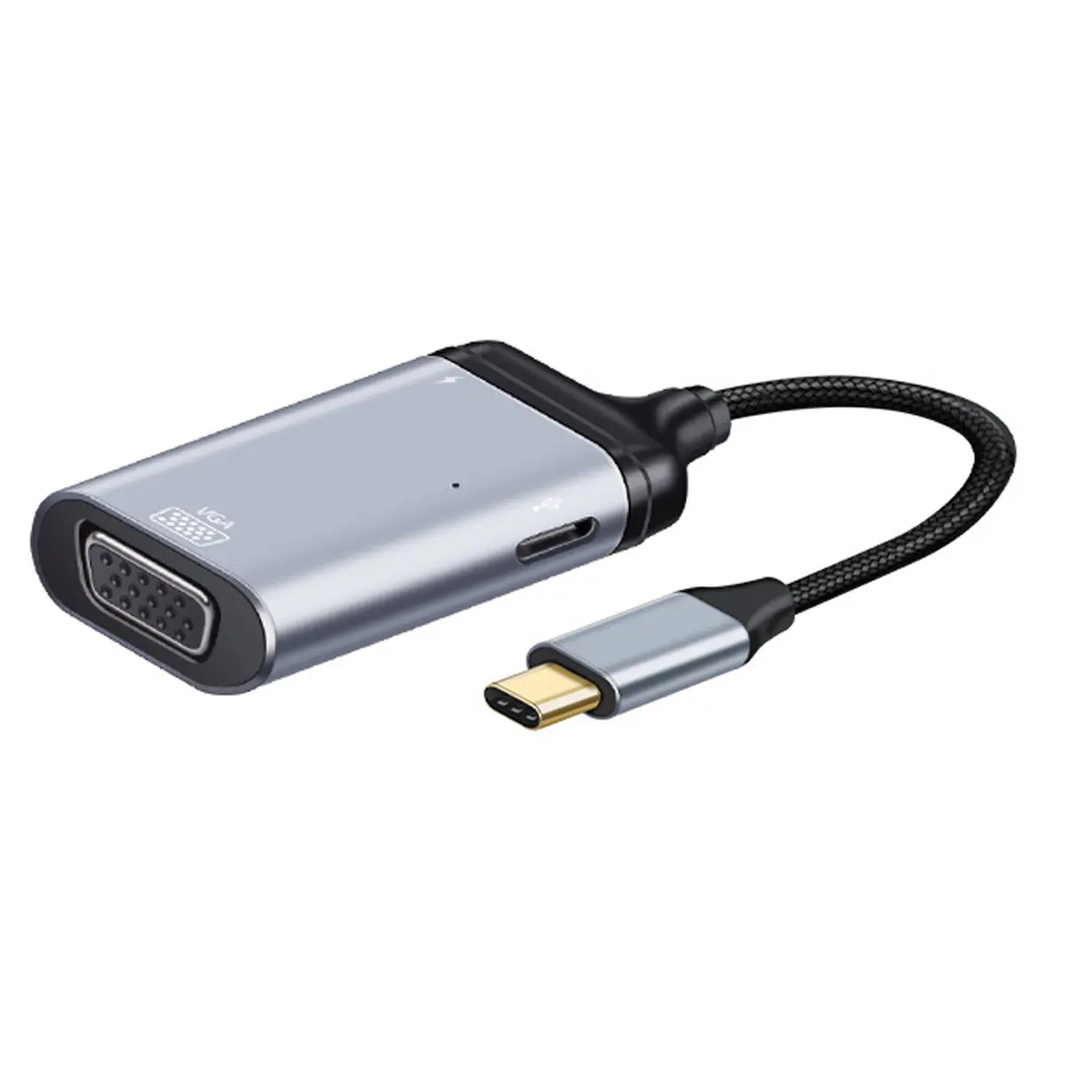 

qywo USB3.1 USB-C Type C to VGA RGB Converter HDTV Adapter 60hz 1080p with Female PD Power Port